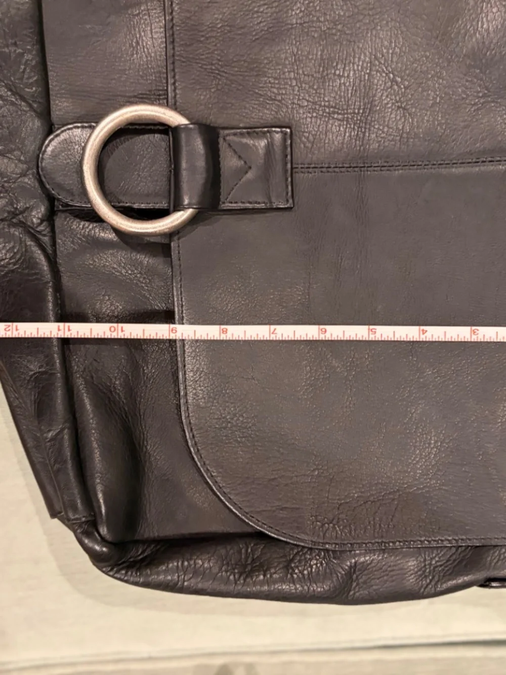 Leather messenger bag